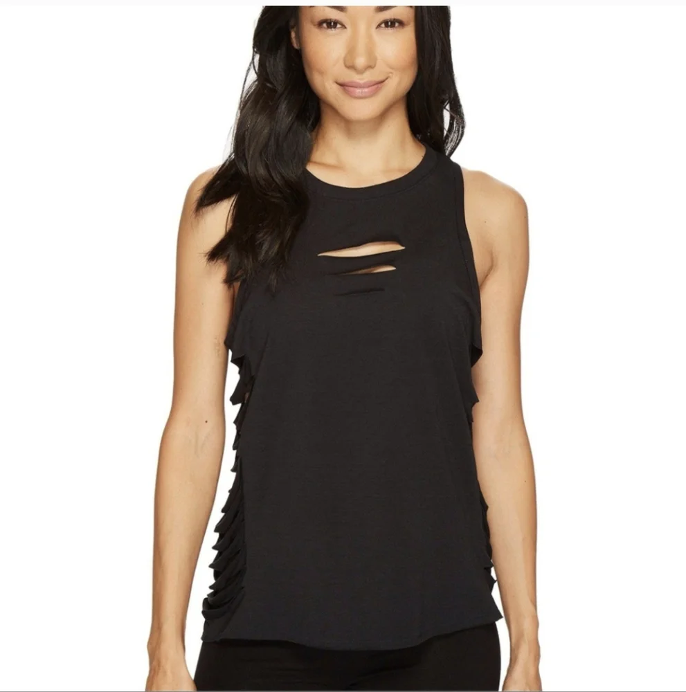 Alo Yoga Sleeveless Black Cut It Out Tank